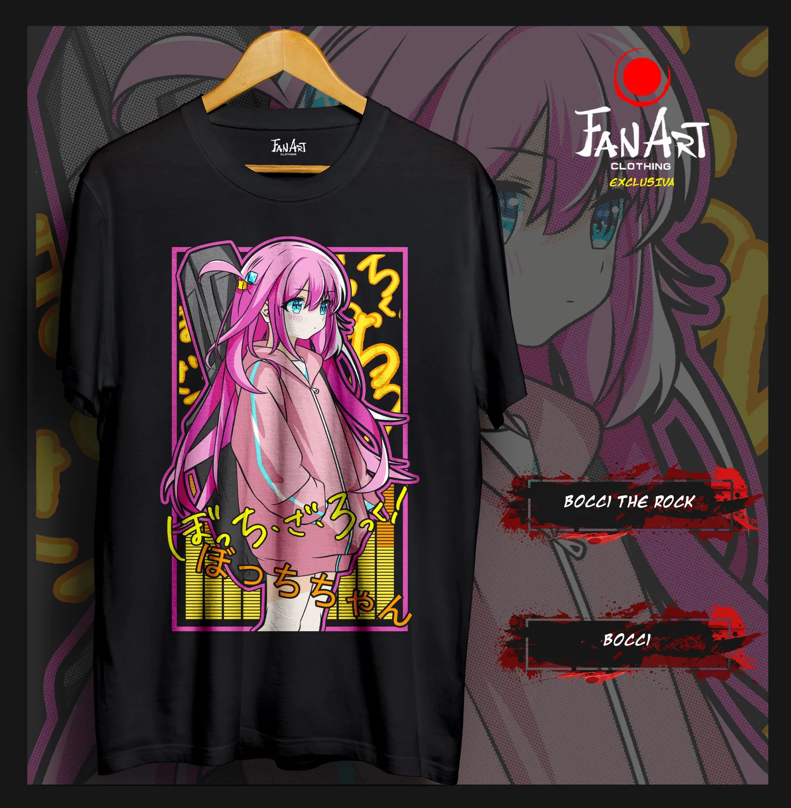Polera Hitori Gotoh (Bocchi) · Retrato con estuche — Bocchi the Rock!