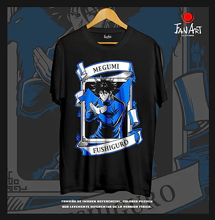 Polera Megumi Fushiguro · Invocación del lobo — Jujutsu Kaisen