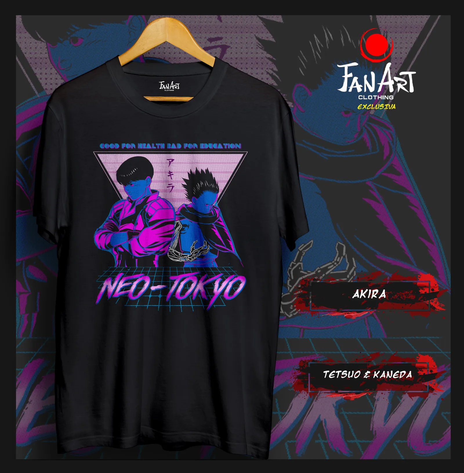 Polera Tetsuo y Kaneda — Akira