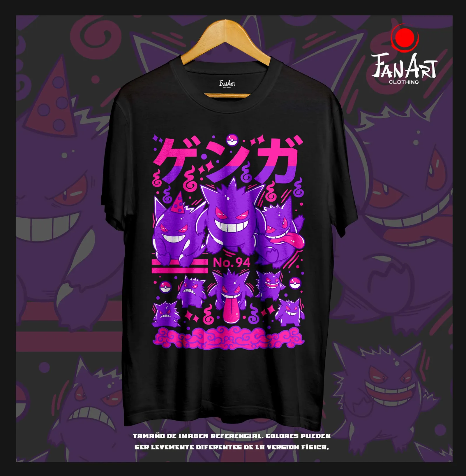 Polera Elenco · Familia evolutiva No. 94 — Pokémon