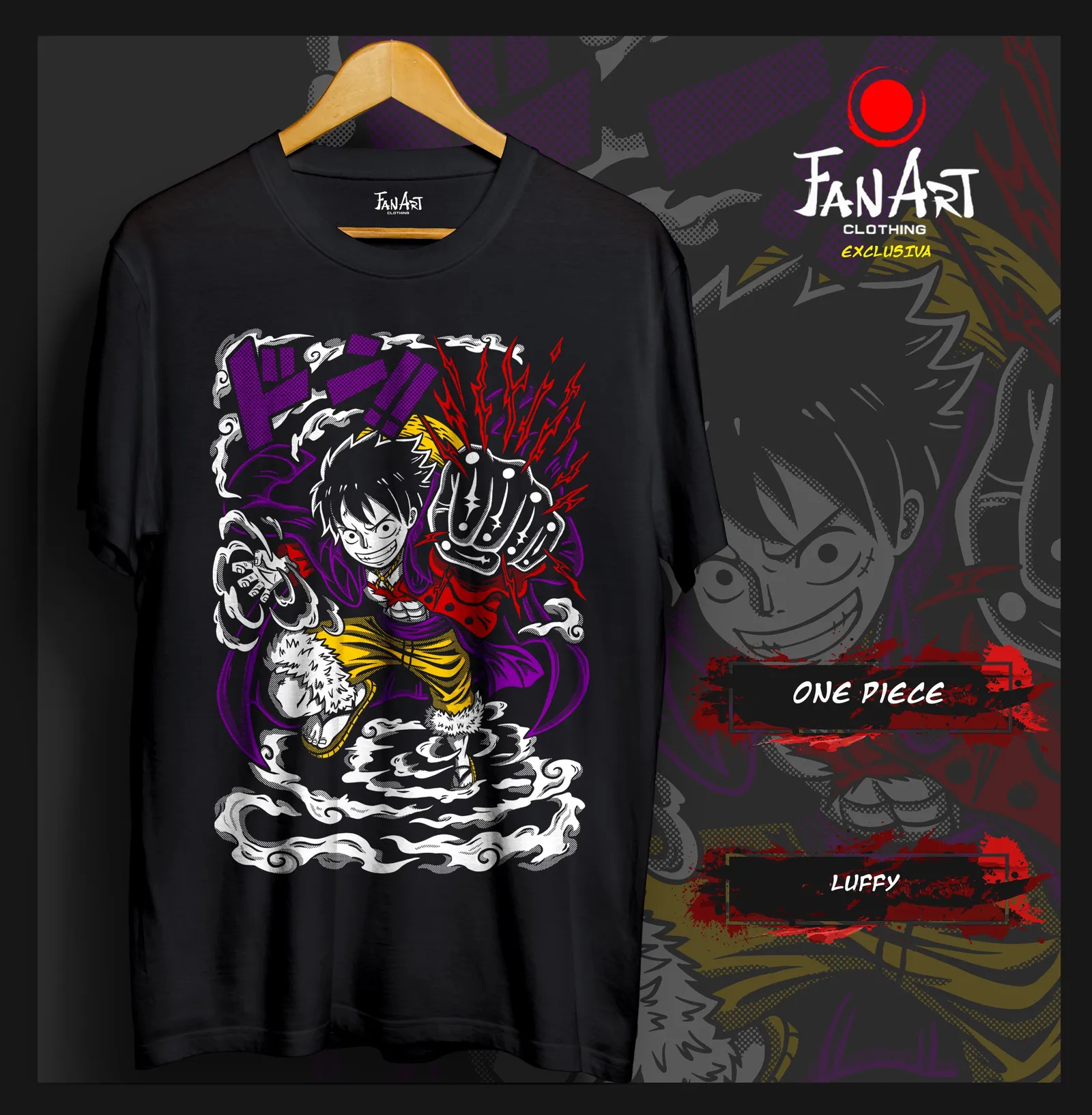 Polera Monkey D. Luffy · Puño gigante — One Piece