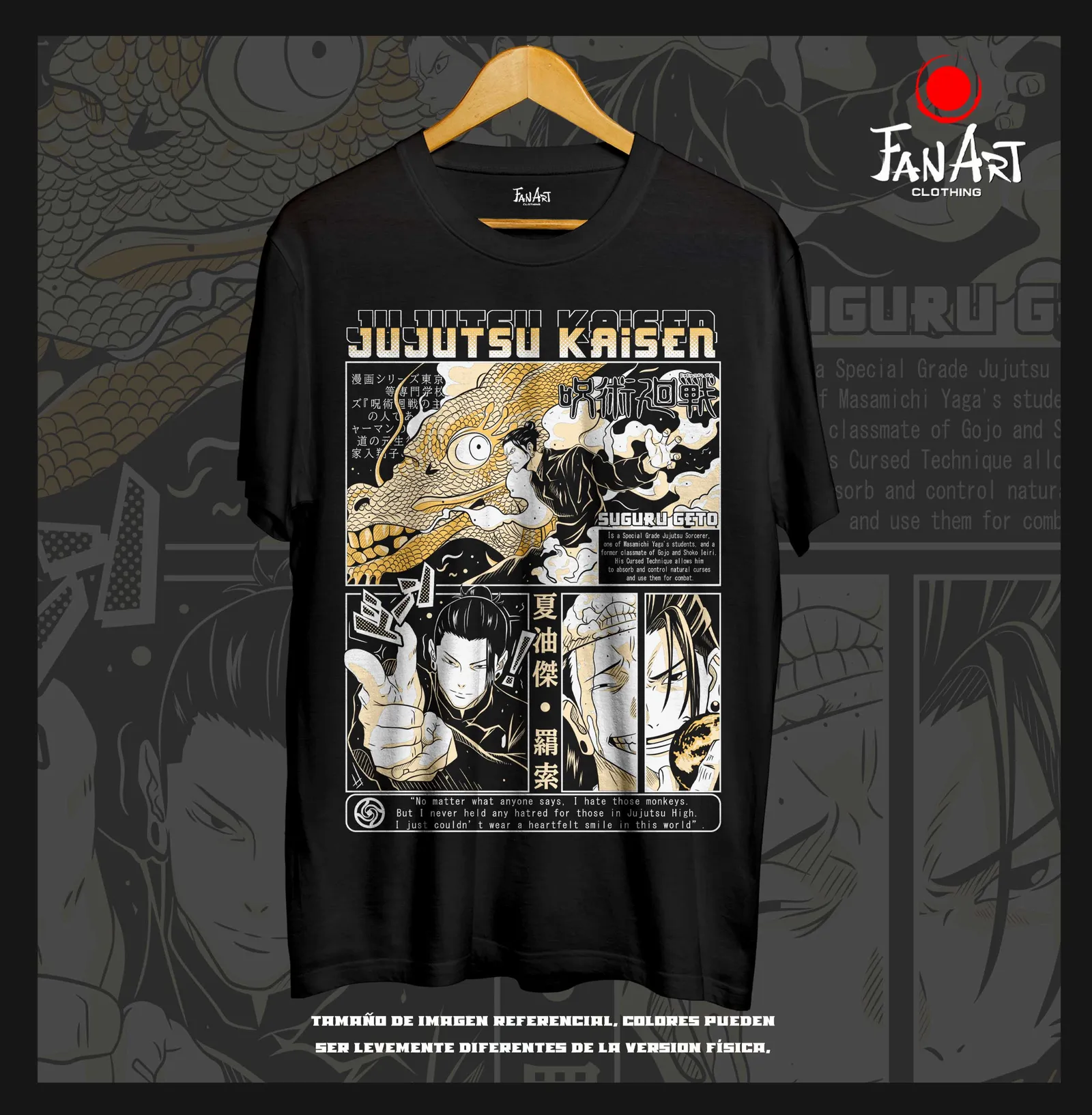 Polera Suguru Geto · Espíritu maldito dragón — Jujutsu Kaisen