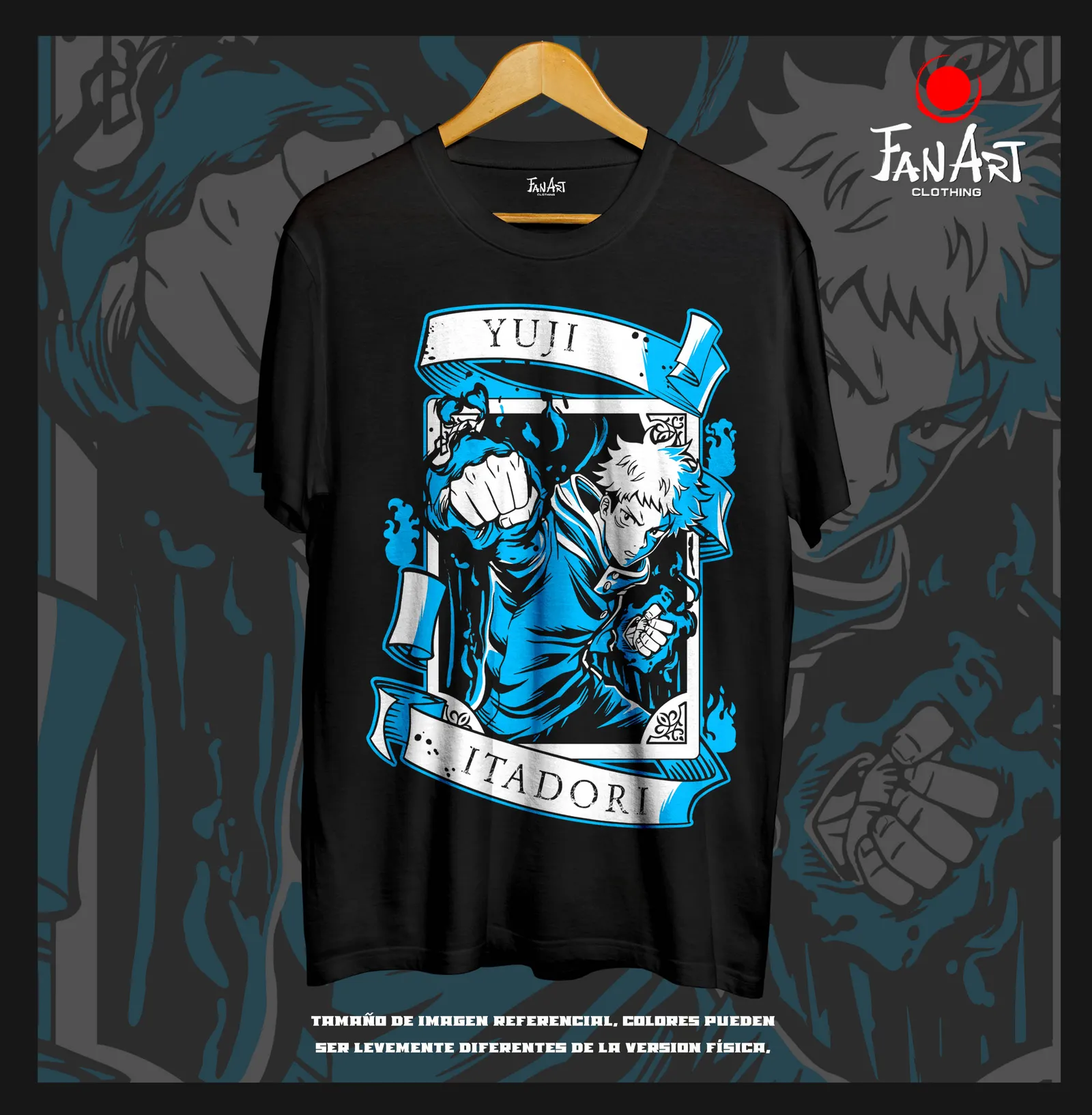Polera Yuji Itadori · Puño en llamas — Jujutsu Kaisen