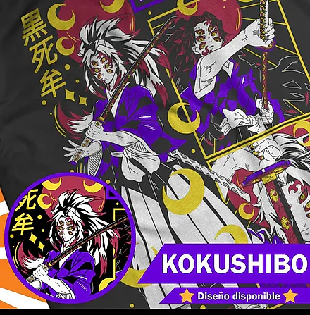 Polera Kokushibo · Seis Ojos — Kimetsu no Yaiba