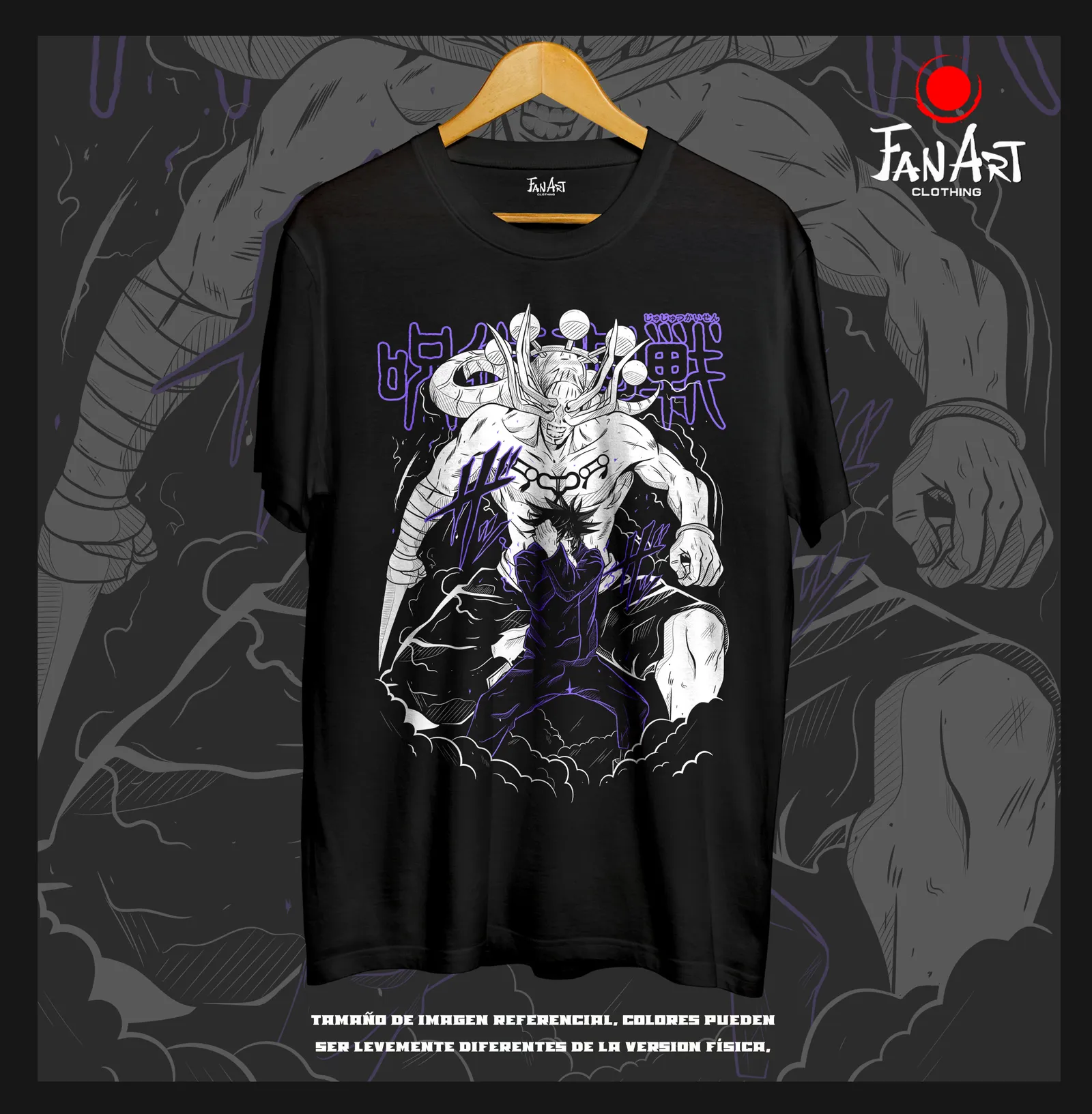Polera Sukuna · Forma verdadera con corona — Jujutsu Kaisen