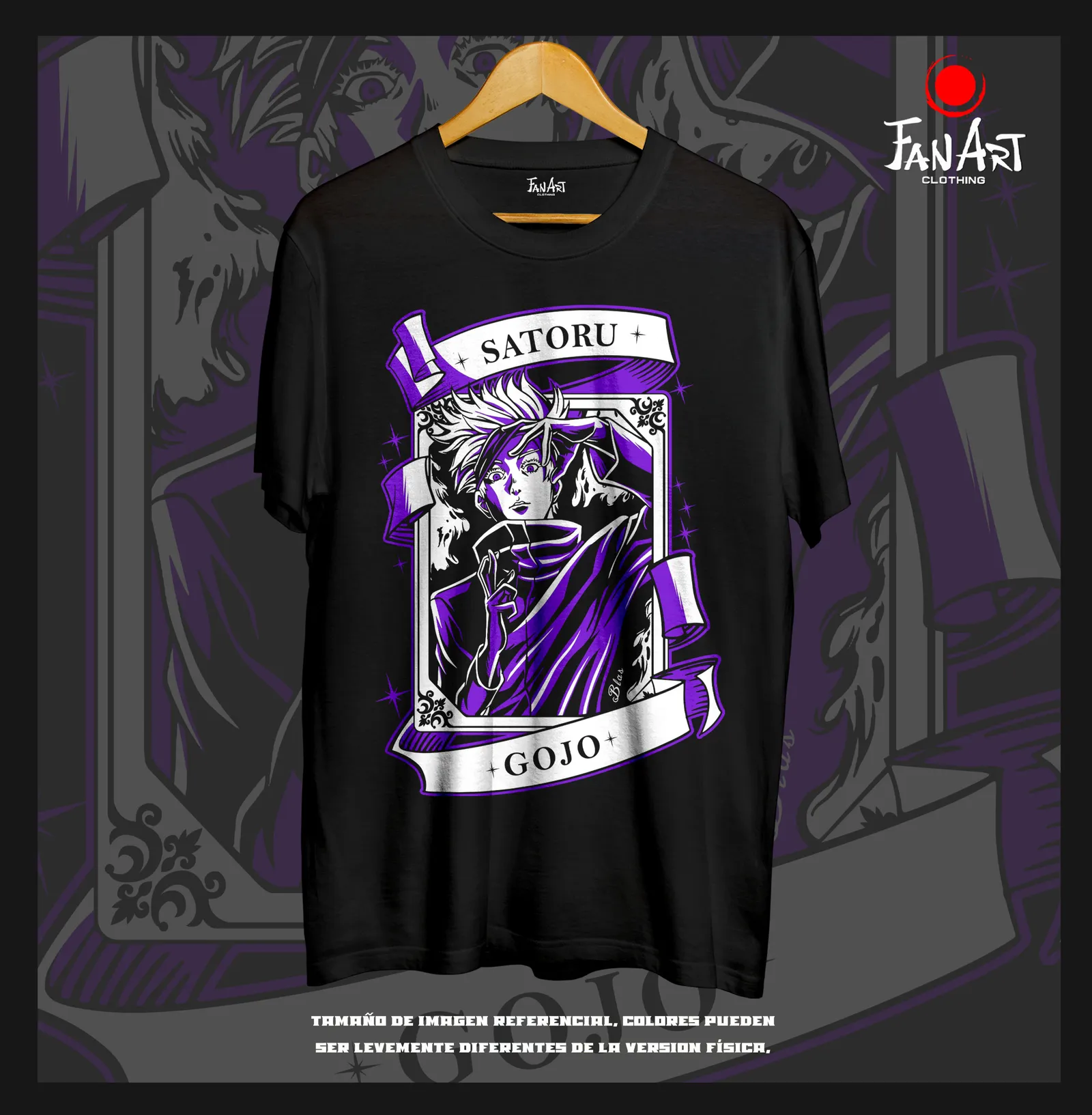 Polera Satoru Gojo · Retrato con capucha (2) — Jujutsu Kaisen