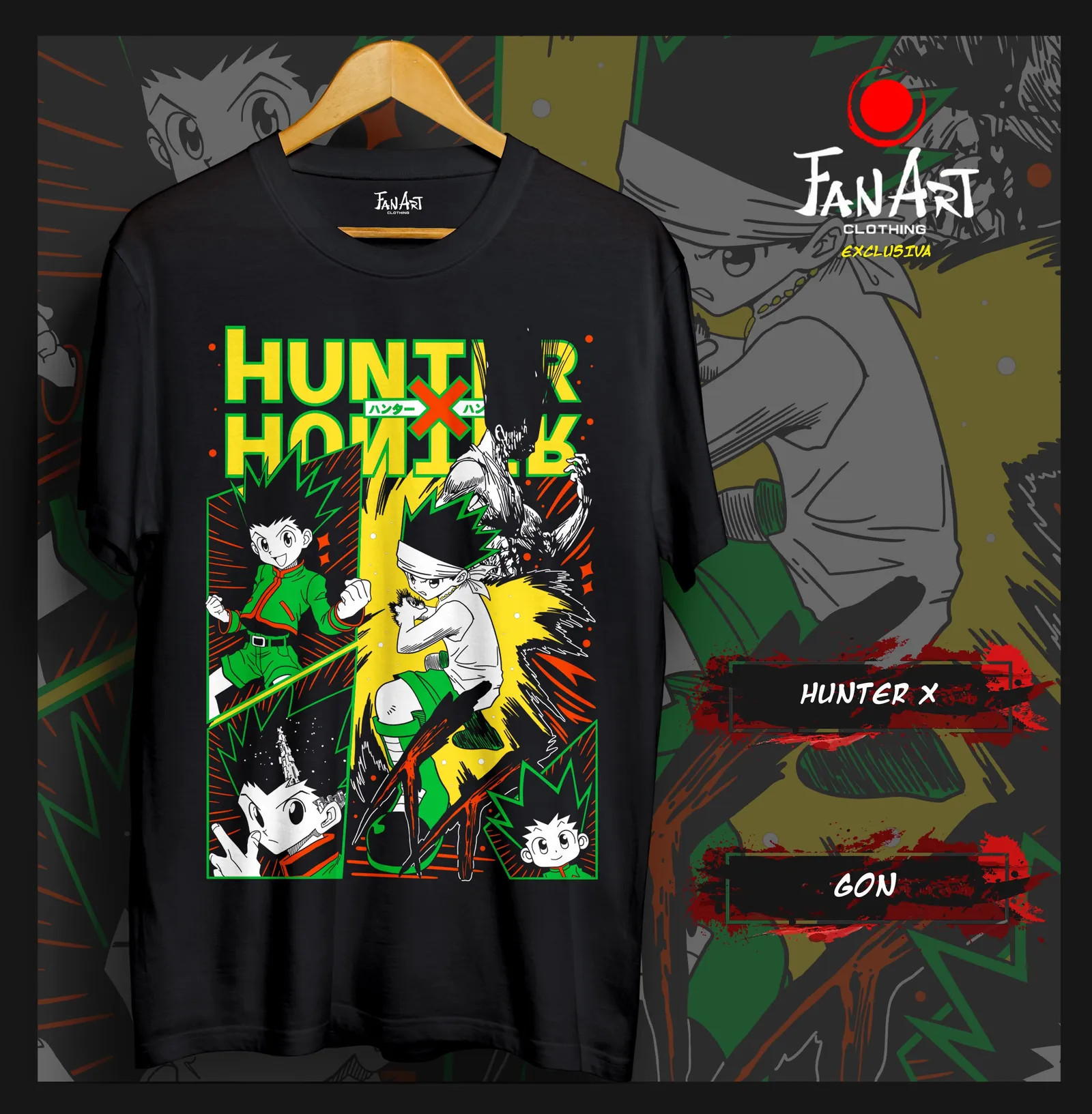 Polera Gon Freecss · collage Jajanken piedra — Hunter x Hunter