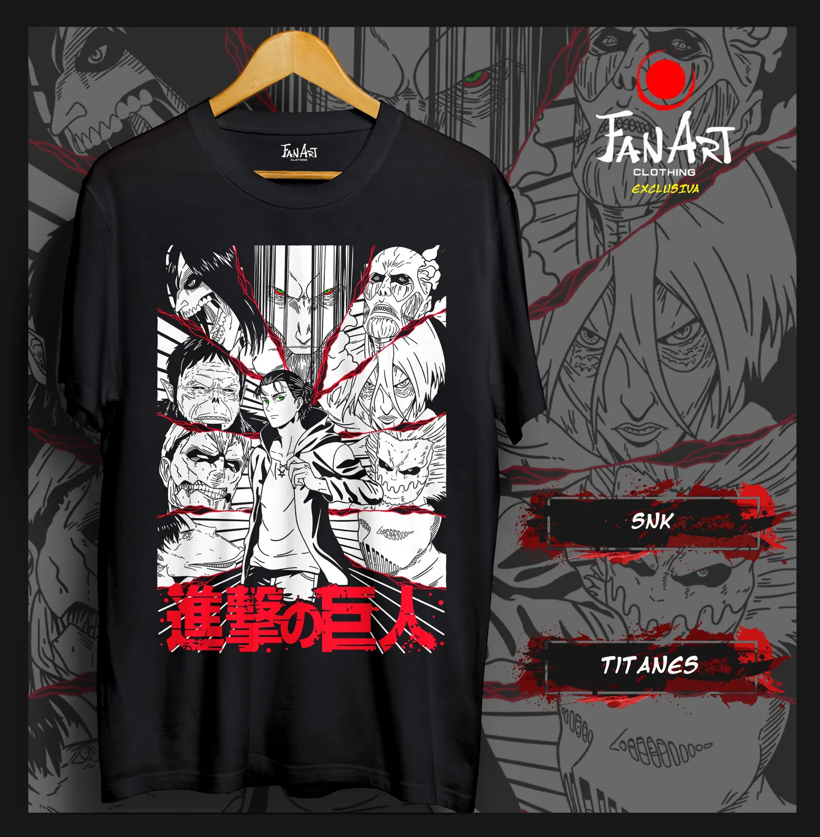 Polera Eren Yeager y los Titanes — Shingeki no Kyojin