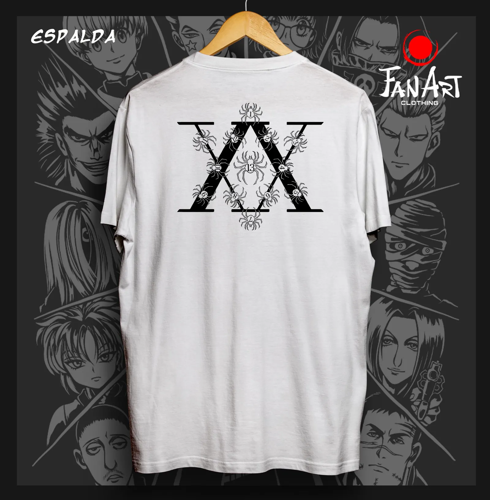 Polera Genei Ryodan · Símbolo araña, espalda (2) — Hunter x Hunter