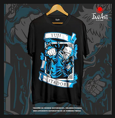 Polera Yuji Itadori · Puño en llamas — Jujutsu Kaisen