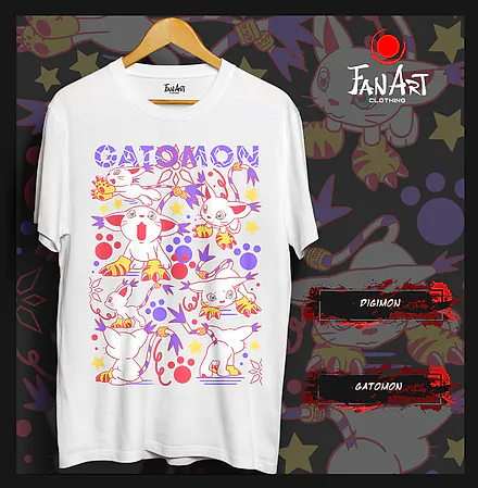 Polera Gatomon · Múltiples poses — Digimon