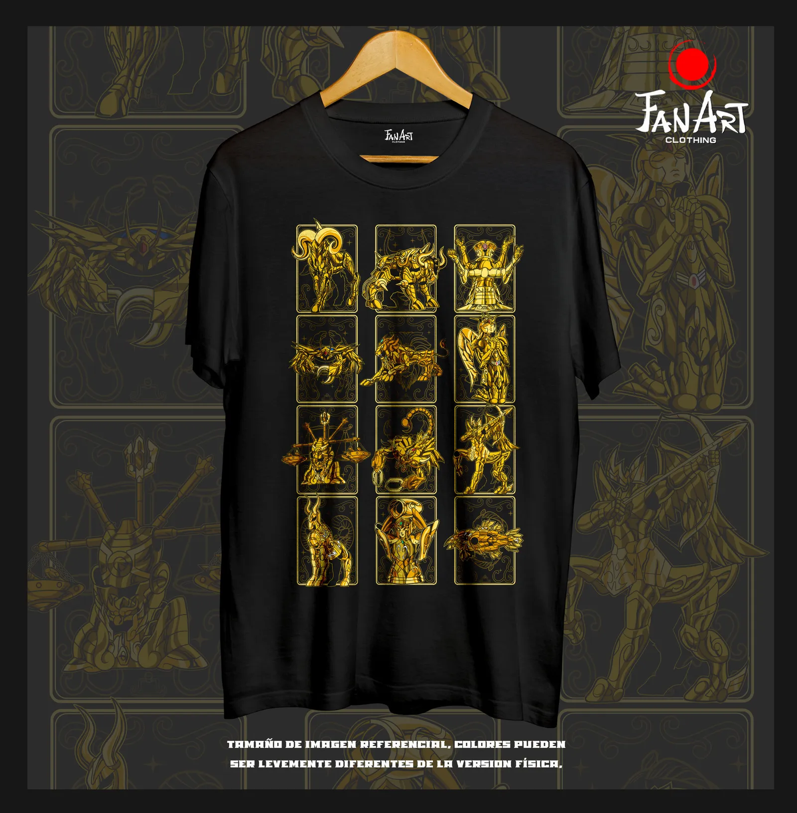 Polera Armaduras Doradas · Las doce casas — Saint Seiya