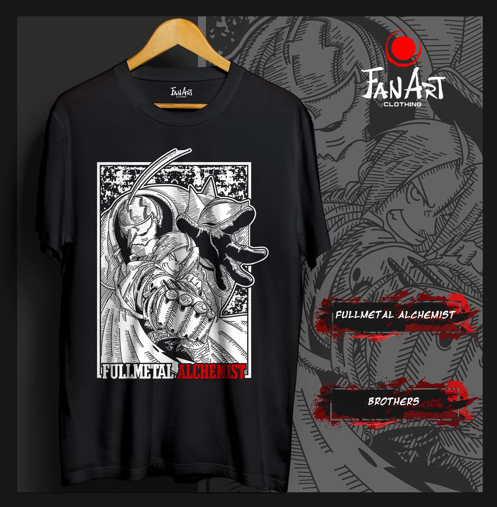 Polera Edward Elric y Alphonse Elric — Fullmetal Alchemist