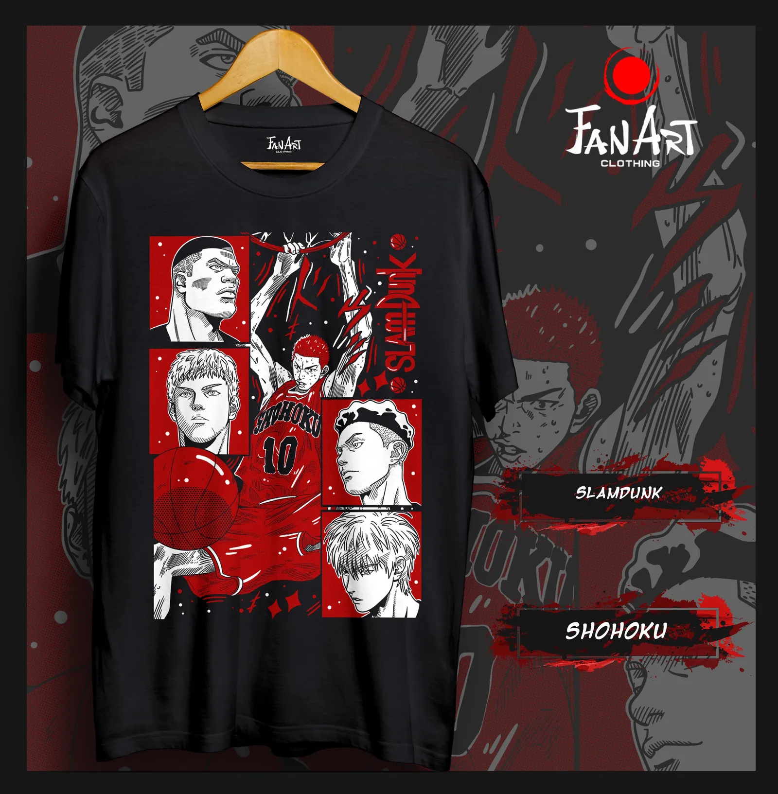 Polera Sakuragi Hanamichi y equipo Shohoku — Slam Dunk